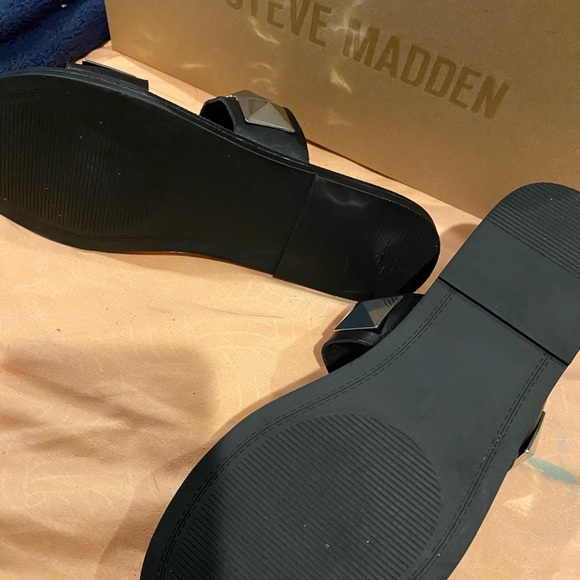 Steve Madden black sandals/slides  Cressida size 7 - Picture 7 of 8
